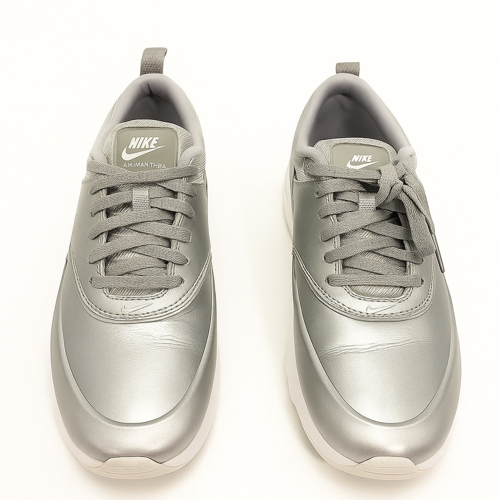 Nike Metallic Gray Athletic Shoes